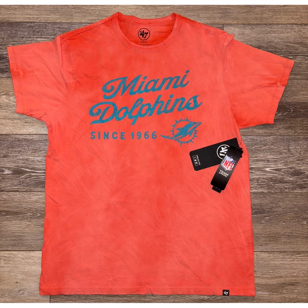 NWT Men's Miami Dolphins 47 Brand T-Shirt - Medium - Dusted Orange